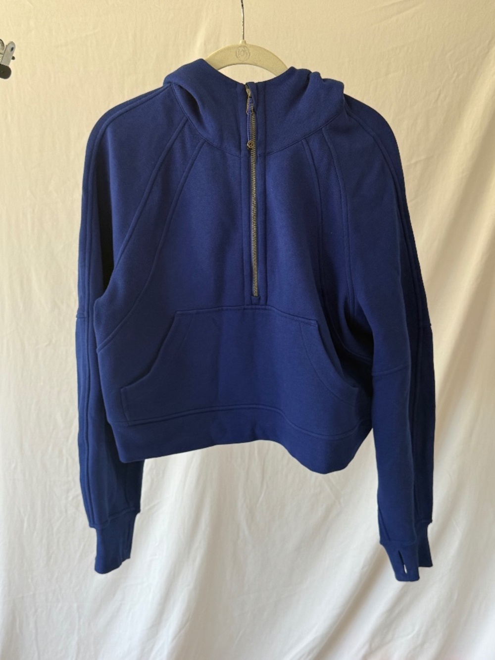 Lululemon Scuba Oversized Half-Zip Hoodie Sweatshirt Larkspur Blue XS/S NWOT